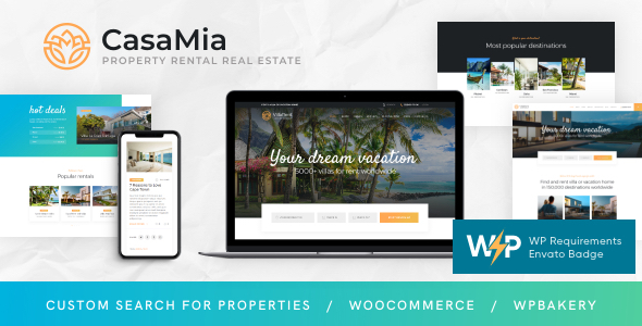Descargar CasaMia Property Rental Real Estate WordPress Theme