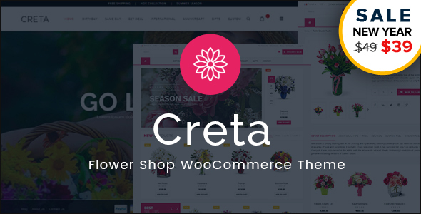 Descargar Creta Flower Shop WooCommerce WordPress Theme