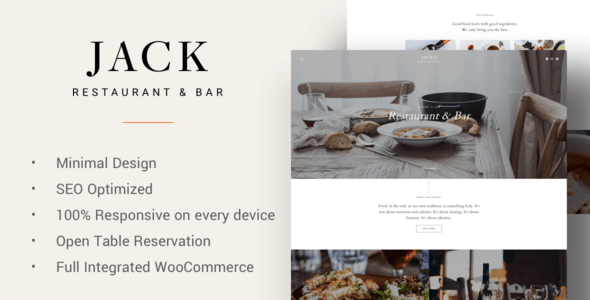 Descargar Jack Restaurant WordPress Theme