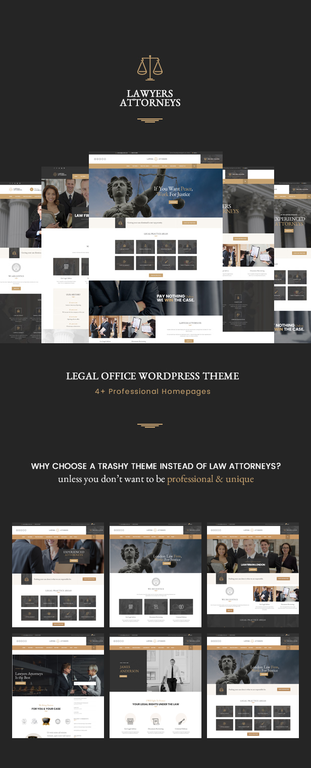 Law Office WordPress Theme - Abogados Abogados - Diseño Dedicado