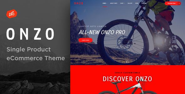 Descargar Onzo Single Product Bike Shop eCommerce Theme