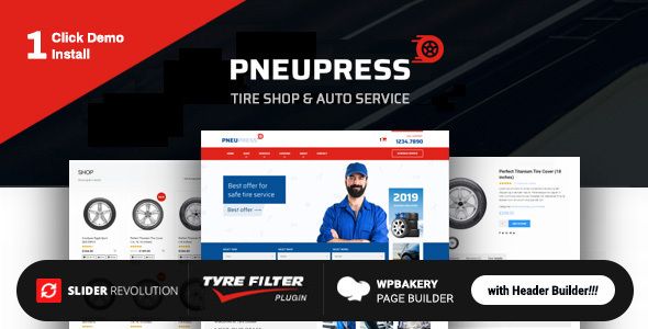 Descargar PneuPress Tire Shop and Car Repair WordPress Theme
