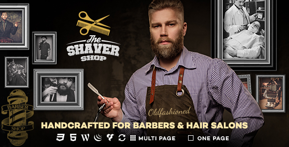 Descargar Shaver Barbers Hair Salon WordPress Theme