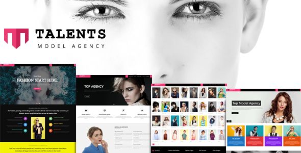 Descargar Talents Model Agency WordPress CMS Theme