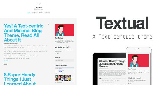 Descargar Textual A Text Centric WordPress Blog Theme
