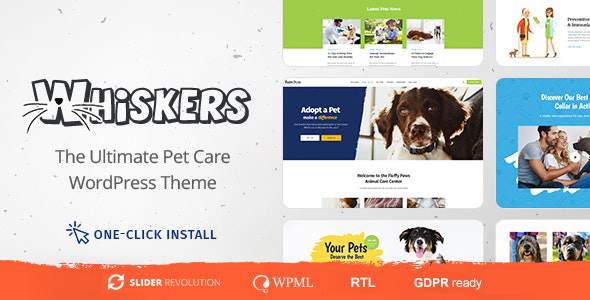 Descargar Whiskers Pet and Vet WordPress Theme