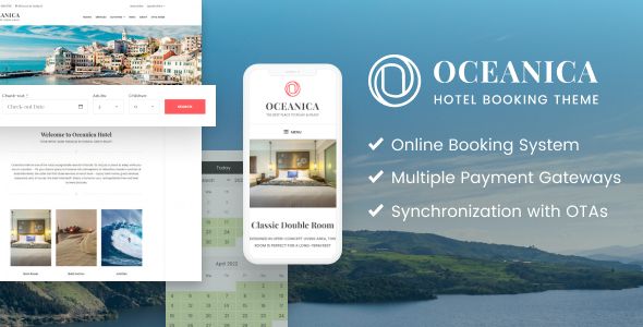 Descargar WordPress Hotel Booking Theme Oceanica