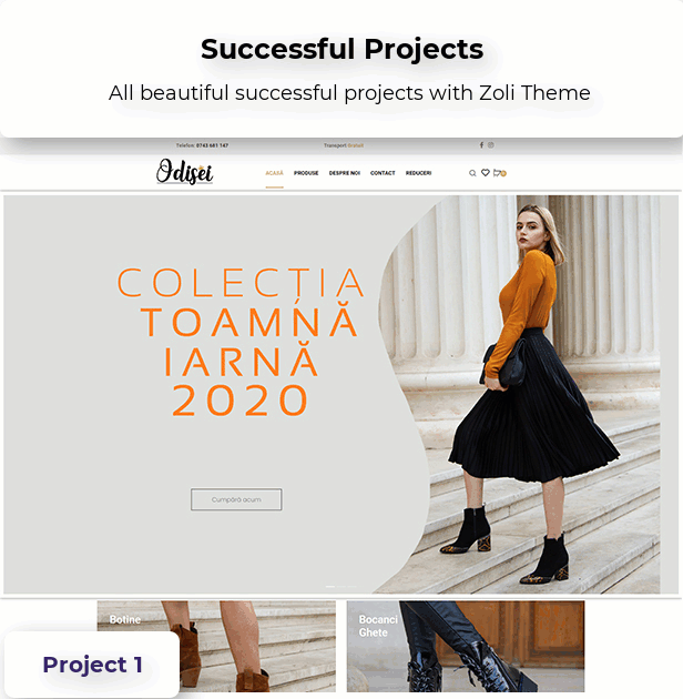 Zoli Proyectos exitosos para sitios web de tiendas de moda